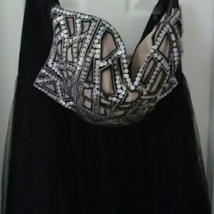 Strapless evening gown